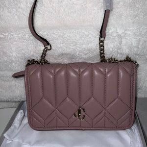 Jimmy Choo Powder Pink Wallet on Chain